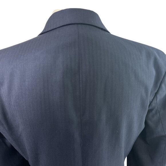 RJ Classics Ladies Herringbone Jacket Navy Blue Sz 8R Riding Equestrian - Picture 5 of 15